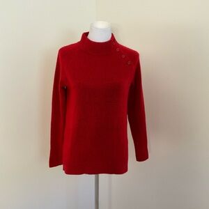 Talbots Vibrant Red Turtleneck Sweater